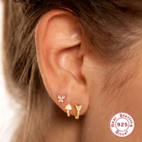 1 Set 925 Sterling Silver Zircon Devil'S Eye Star Flower Earrings main image 2