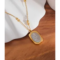 Retro Rose Titanium Steel Plating Pendant Necklace 1 Piece main image 5