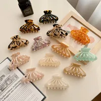Women's Simple Style Marble Acetic Acid Sheets Handmade Hollow Out Hair Claws main image 1