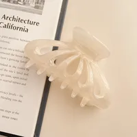 Women's Simple Style Marble Acetic Acid Sheets Handmade Hollow Out Hair Claws sku image 4
