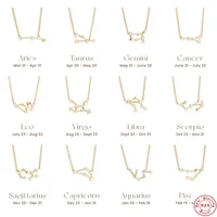 Fashion Constellation Sterling Silver Inlay Zircon Pendant Necklace 1 Piece main image 1