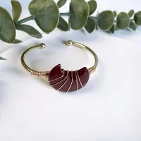 Ethnic Style Moon Alloy Plating Crystal Women's Bangle sku image 3