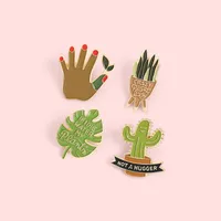 Fashion Cactus Plant Alloy Stoving Varnish Unisex Brooches main image 1