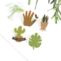 Fashion Cactus Plant Alloy Stoving Varnish Unisex Brooches main image 4