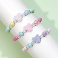 1 Set Cute Heart Shape Plastic Beaded Kid's Bracelets main image 5