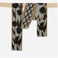 Women's Sweet Flower Satin Silk Scarves main image 3