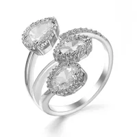 Shiny Water Droplets Copper Women's Rings main image 5