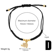 Simple Style Eye Rope Copper Plating Inlay Zircon 18k Gold Plated Unisex Bracelets sku image 3
