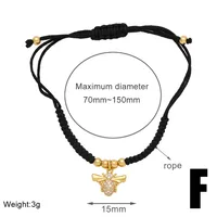 Simple Style Eye Rope Copper Plating Inlay Zircon 18k Gold Plated Unisex Bracelets sku image 4