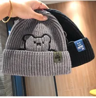 Women's Simple Style Bear Eaveless Wool Cap main image 2