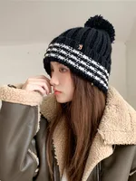 Women's Basic Solid Color Eaveless Wool Cap sku image 1