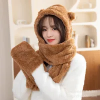 Women's Cute Solid Color Ear Warap Wool Cap sku image 1