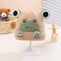 Children Unisex Cartoon Style Cute Frog Wool Cap main image 5