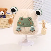 Children Unisex Cartoon Style Cute Frog Wool Cap main image 9