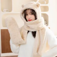 Women's Cute Solid Color Ear Warap Wool Cap main image 2
