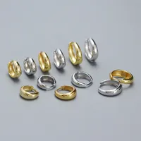S925 Sterling Silver Geometric Wide Earrings Wholesale Hello Jewelry main image 5