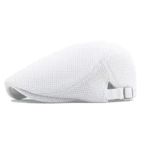 Men's Basic Simple Style Solid Color Curved Eaves Beret Hat sku image 4