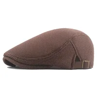 Men's Basic Simple Style Solid Color Curved Eaves Beret Hat sku image 5