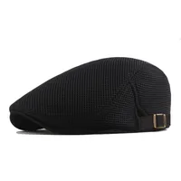 Men's Basic Simple Style Solid Color Curved Eaves Beret Hat sku image 3