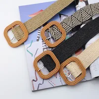 Elegant Basic Solid Color Straw Women's Woven Belts main image 4