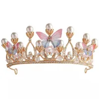 Elegant Sweet Crown Alloy Plating Inlay Rhinestones Crown main image 3