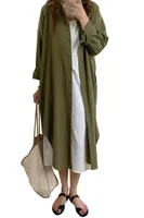 Women's Shirt Dress Casual Turndown Long Sleeve Solid Color Midi Dress Daily main image 2