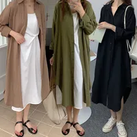 Women's Shirt Dress Casual Turndown Long Sleeve Solid Color Midi Dress Daily main image 6