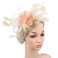 Fashion Feather Bridal Mesh Top Hat Accessories Hairband sku image 28
