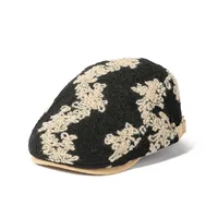 Women's Retro Printing Flat Eaves Beret Hat sku image 3