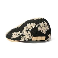 Women's Retro Printing Flat Eaves Beret Hat main image 2
