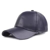 Solid Color PU Curved Leather Baseball Cap Trendy Men's Hat Peaked Cap Korean Style Hip Hop Hat Women's Hat Couple Sun Hat main image 4
