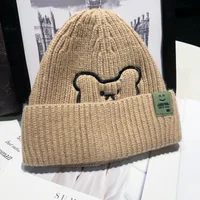Women's Simple Style Bear Eaveless Wool Cap sku image 18