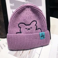 Women's Simple Style Bear Eaveless Wool Cap sku image 14