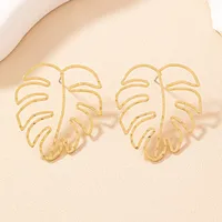 1 Pair Vintage Style Leaf Plating Alloy Ear Studs main image 3