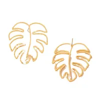 1 Pair Vintage Style Leaf Plating Alloy Ear Studs main image 5