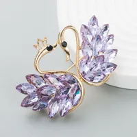 Fashion Swan Alloy Inlay Rhinestone Brooches sku image 3