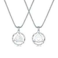 304 Stainless Steel Simple Style Plating Hollow Out Triangle Solid Color main image 2