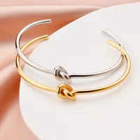 Simple Style C Shape Stainless Steel Titanium Steel Gold Plated Bangle In Bulk main image 9