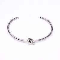 Simple Style C Shape Stainless Steel Titanium Steel Gold Plated Bangle In Bulk sku image 2