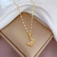 Wholesale Jewelry Simple Style Necklace 304 Stainless Steel Copper Plating Pendant Necklace sku image 1