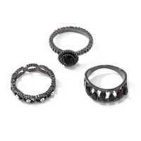Retro Color Block Silver Plated Turquoise Alloy Wholesale Rings main image 9