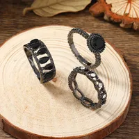 Retro Color Block Silver Plated Turquoise Alloy Wholesale Rings main image 6
