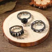 Retro Color Block Silver Plated Turquoise Alloy Wholesale Rings main image 7