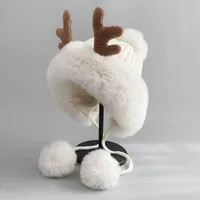 Women's Cute Basic Antlers Ear Warap Trapper Hat main image 1