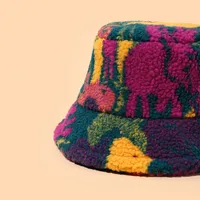 Unisex Basic Retro Color Block Wide Eaves Bucket Hat main image 2