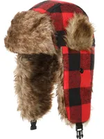 Unisex Basic Vintage Style Plaid Ear Warap Trapper Hat sku image 3