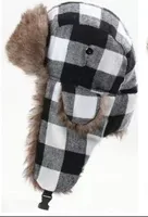Unisex Basic Vintage Style Plaid Ear Warap Trapper Hat sku image 2