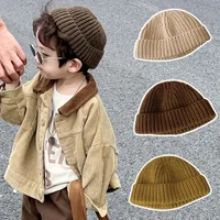Children Unisex Basic Solid Color Jacquard Wool Cap main image 1