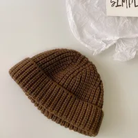 Children Unisex Basic Solid Color Jacquard Wool Cap sku image 5
