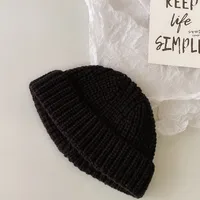 Children Unisex Basic Solid Color Jacquard Wool Cap sku image 3